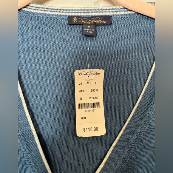 NWT Brooks Brothers Silk & Cotton Button Down Cardigan M - Picture 5 of 5